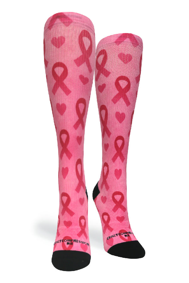 3 Pairs Breast Cancer Awareness - (Standard & Extra Wide)