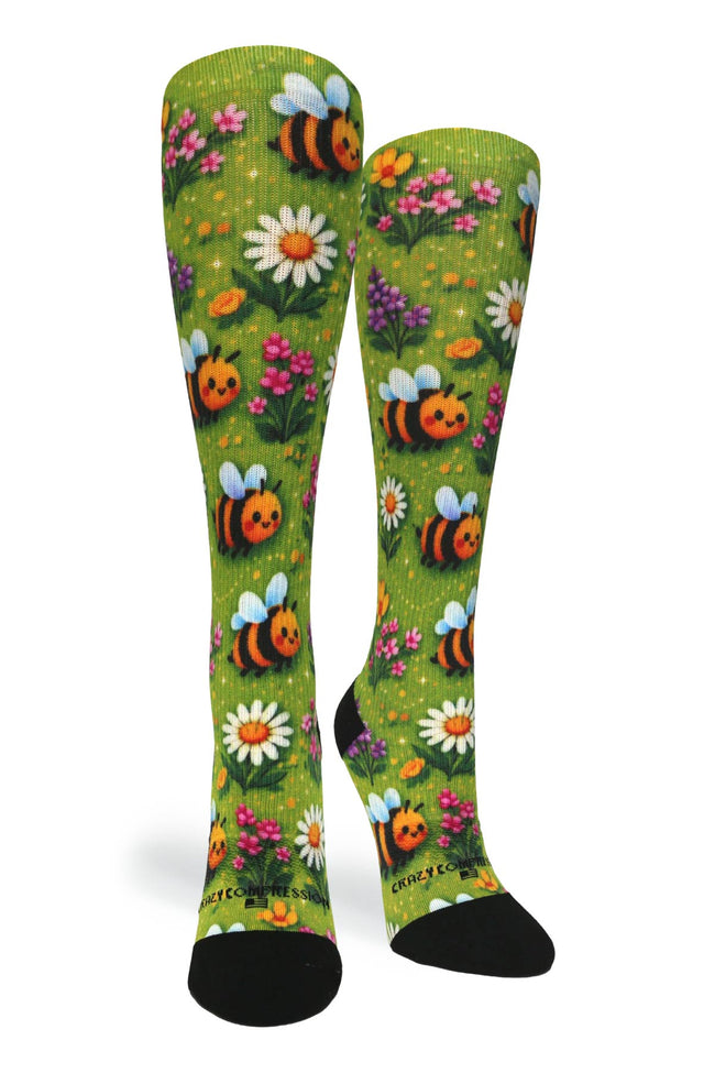 Medias de compresión de venta libre 360 ​​Spring Stripes (estándar y extra anchas) 