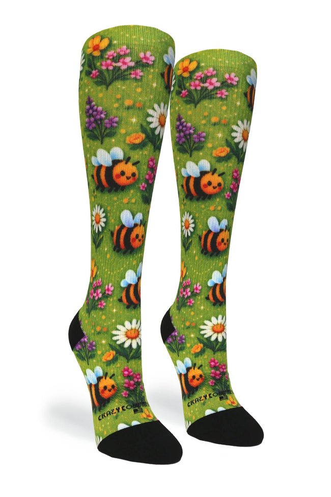 Medias de compresión de venta libre 360 ​​Spring Stripes (estándar y extra anchas) 