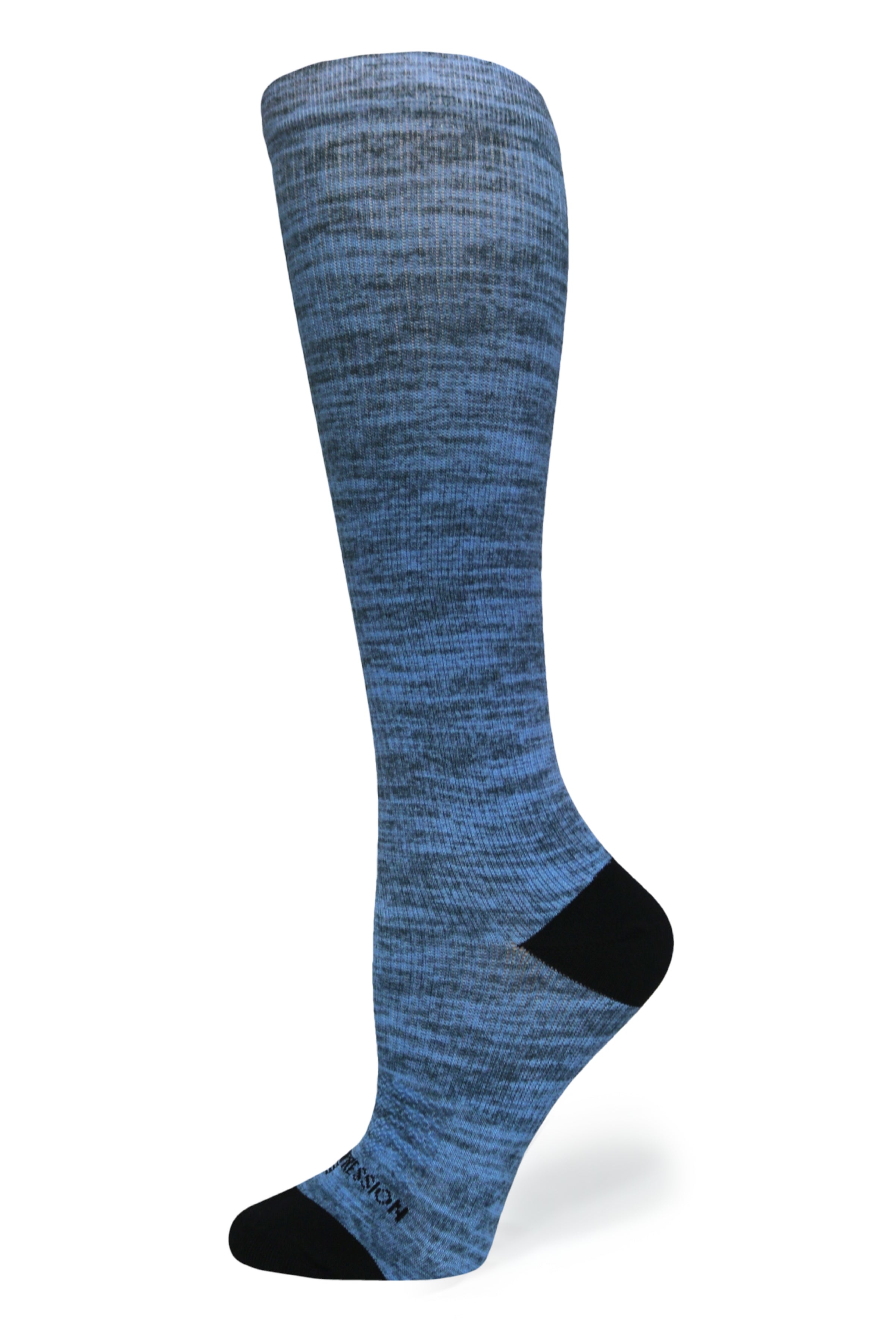 360 Blue Heather OTC Compression Socks (Standard & Extra Wide)