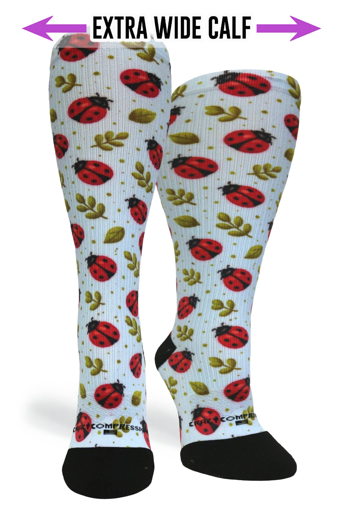 Medias de compresión de venta libre 360 ​​Spring Stripes (estándar y extra anchas) 