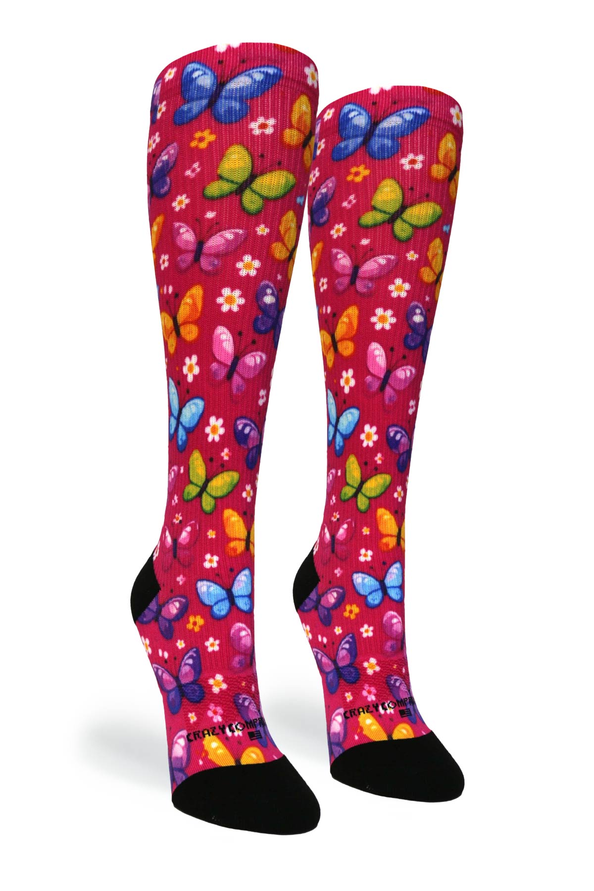 Medias de compresión de venta libre 360 ​​Spring Stripes (estándar y extra anchas) 