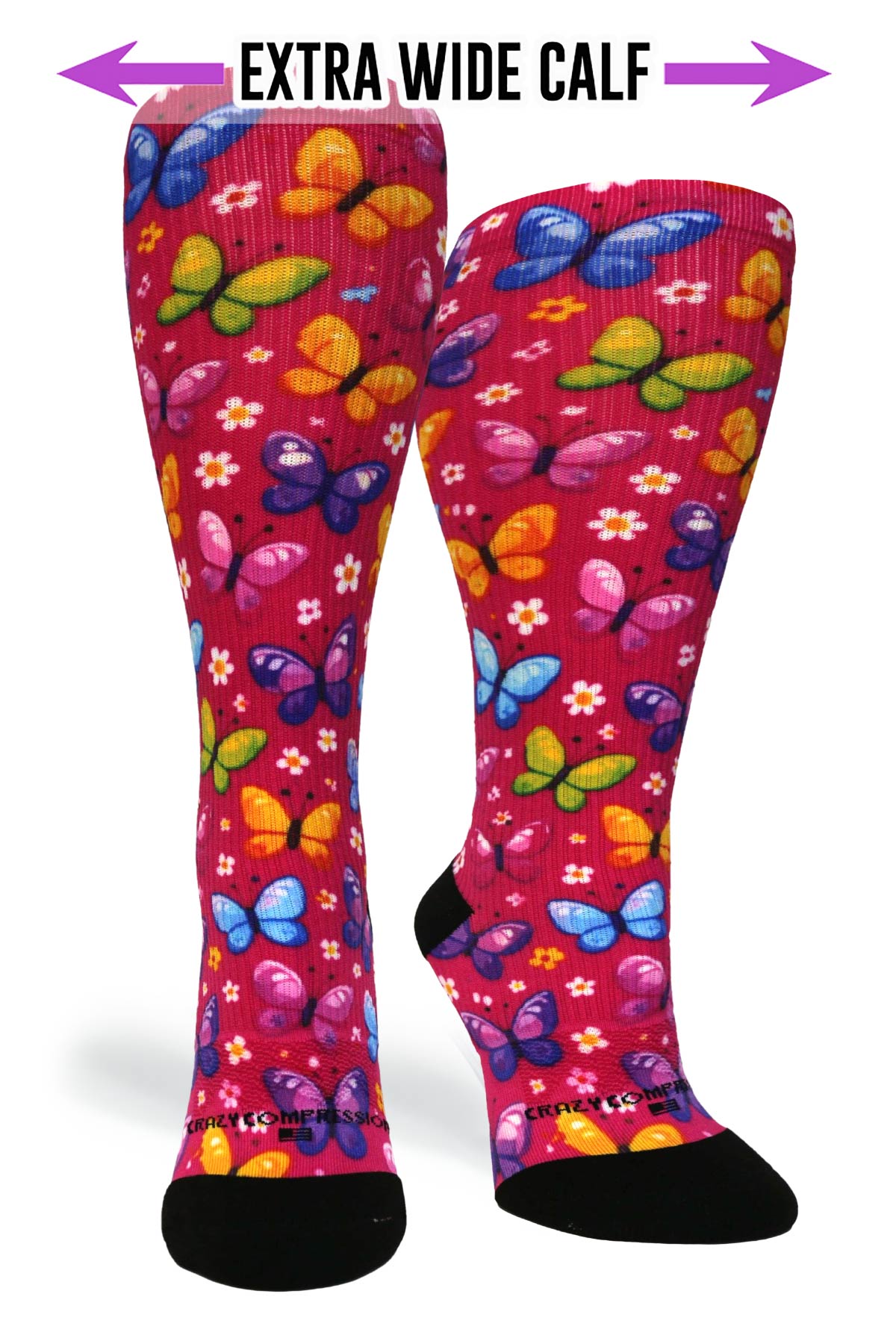 Medias de compresión de venta libre 360 ​​Spring Stripes (estándar y extra anchas) 