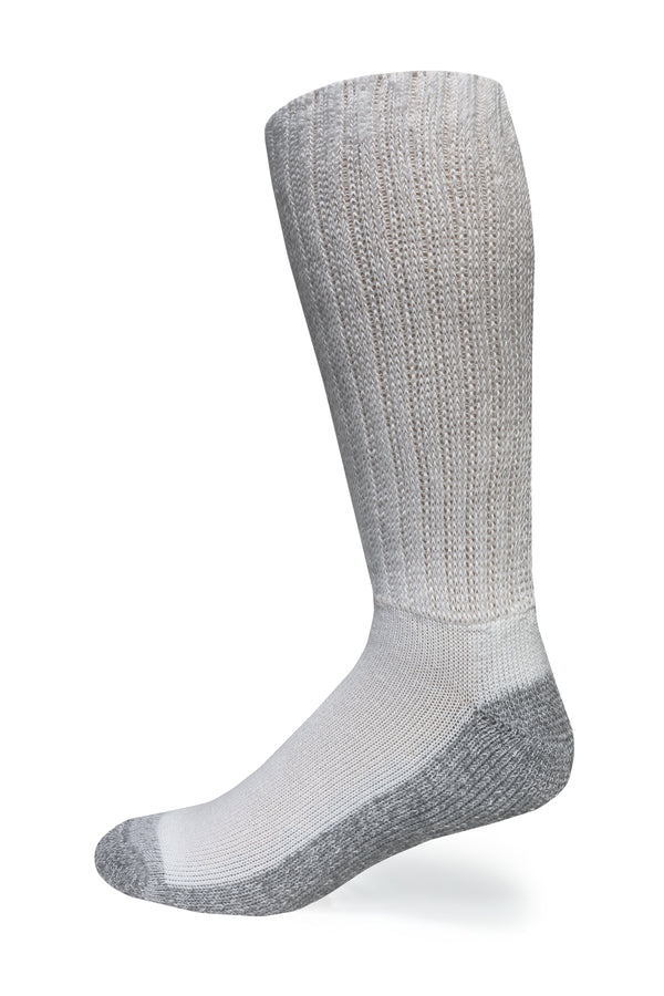Calcetines blancos cómodos y relajados para diabéticos 