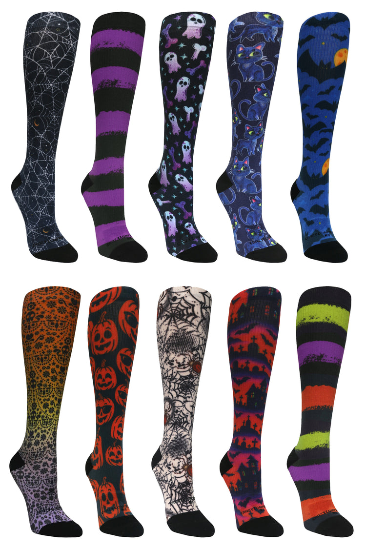 10 Pairs Halloween Bundle - (Standard & Extra Wide)