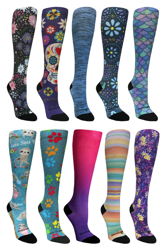 10 Pairs Best Seller Bundle - (Standard & Extra Wide)
