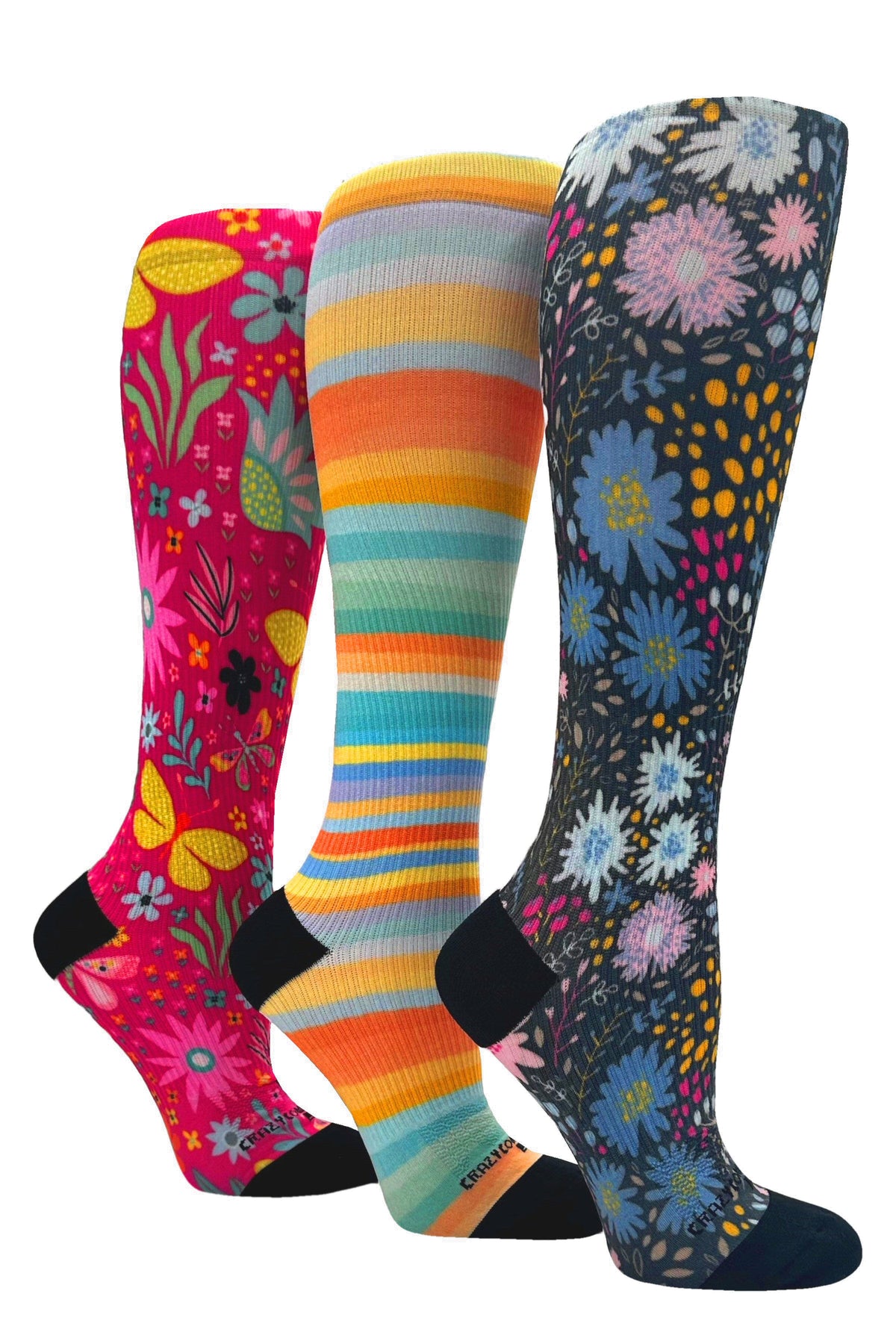 All Spring Socks 3 Pairs Spring - (Standard & Extra Wide)