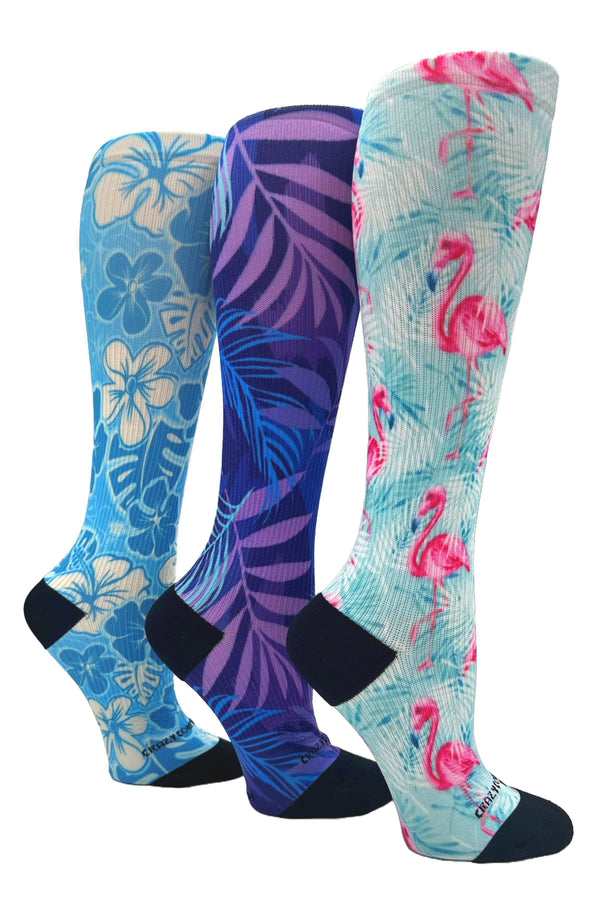 3 Pairs Tropical - (Standard & Extra Wide)