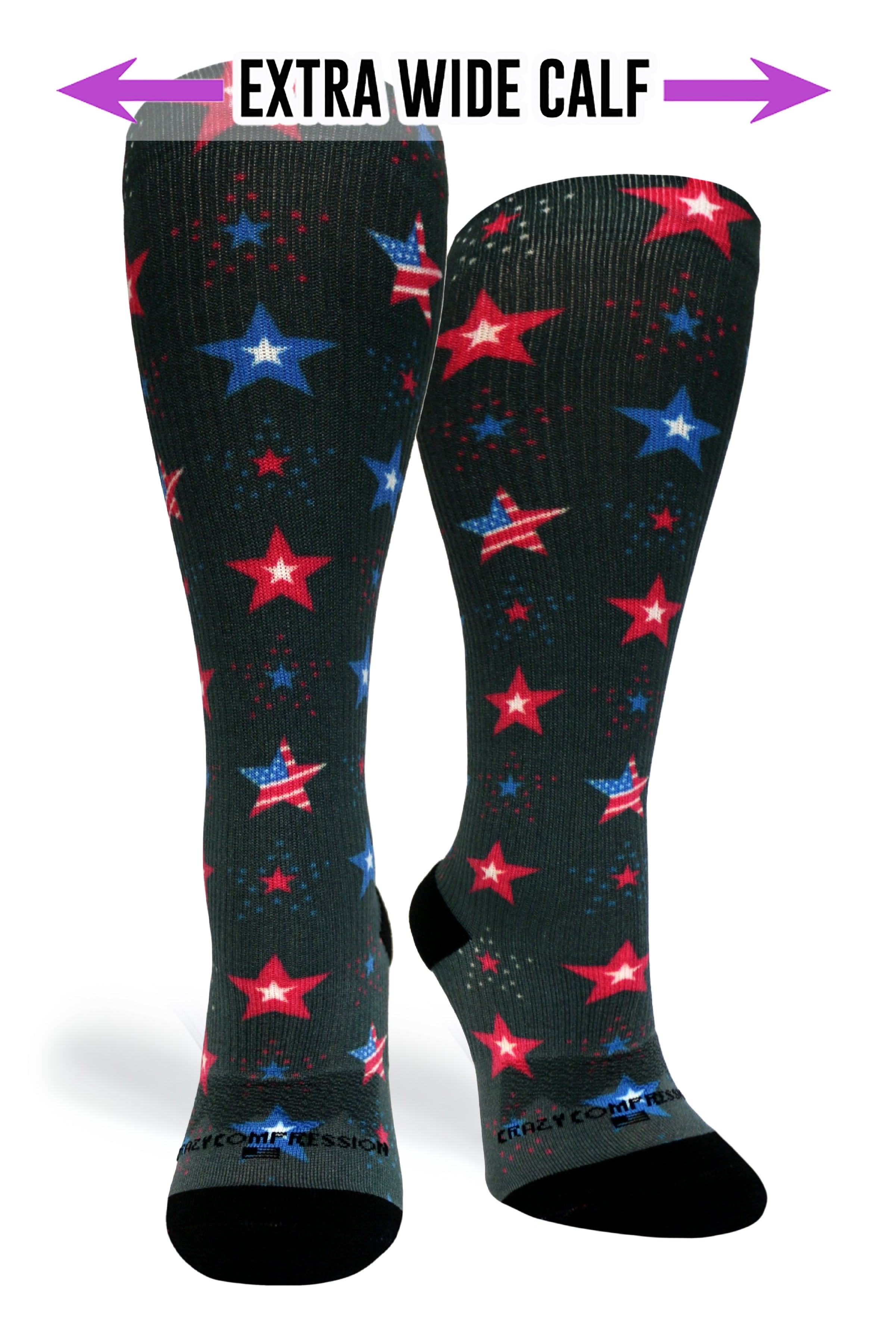 360 USA Stars OTC Compression Socks (Standard & Extra Wide)