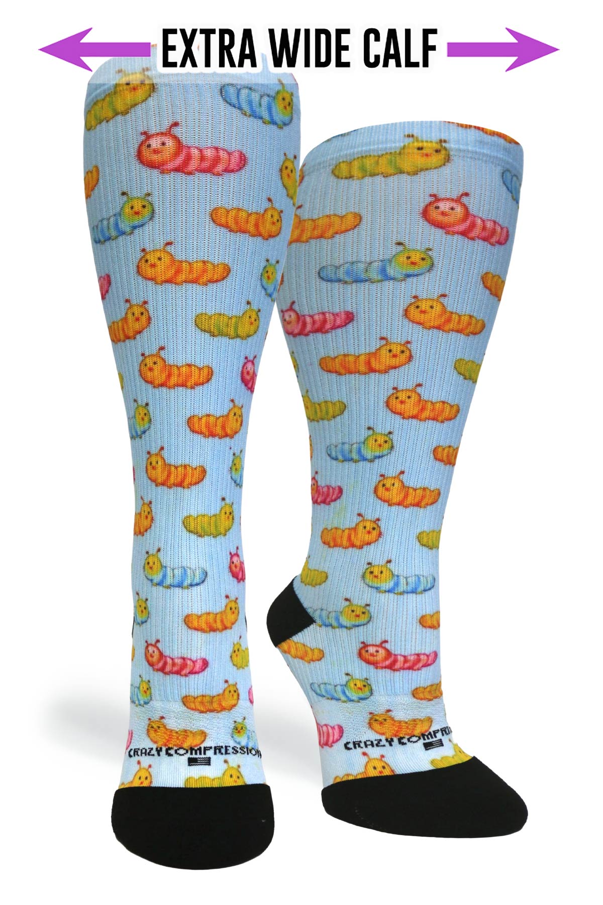 Medias de compresión de venta libre 360 ​​Spring Stripes (estándar y extra anchas) 