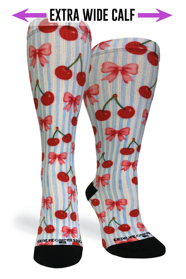 Cherry Stripes - (Standard & Extra Wide)