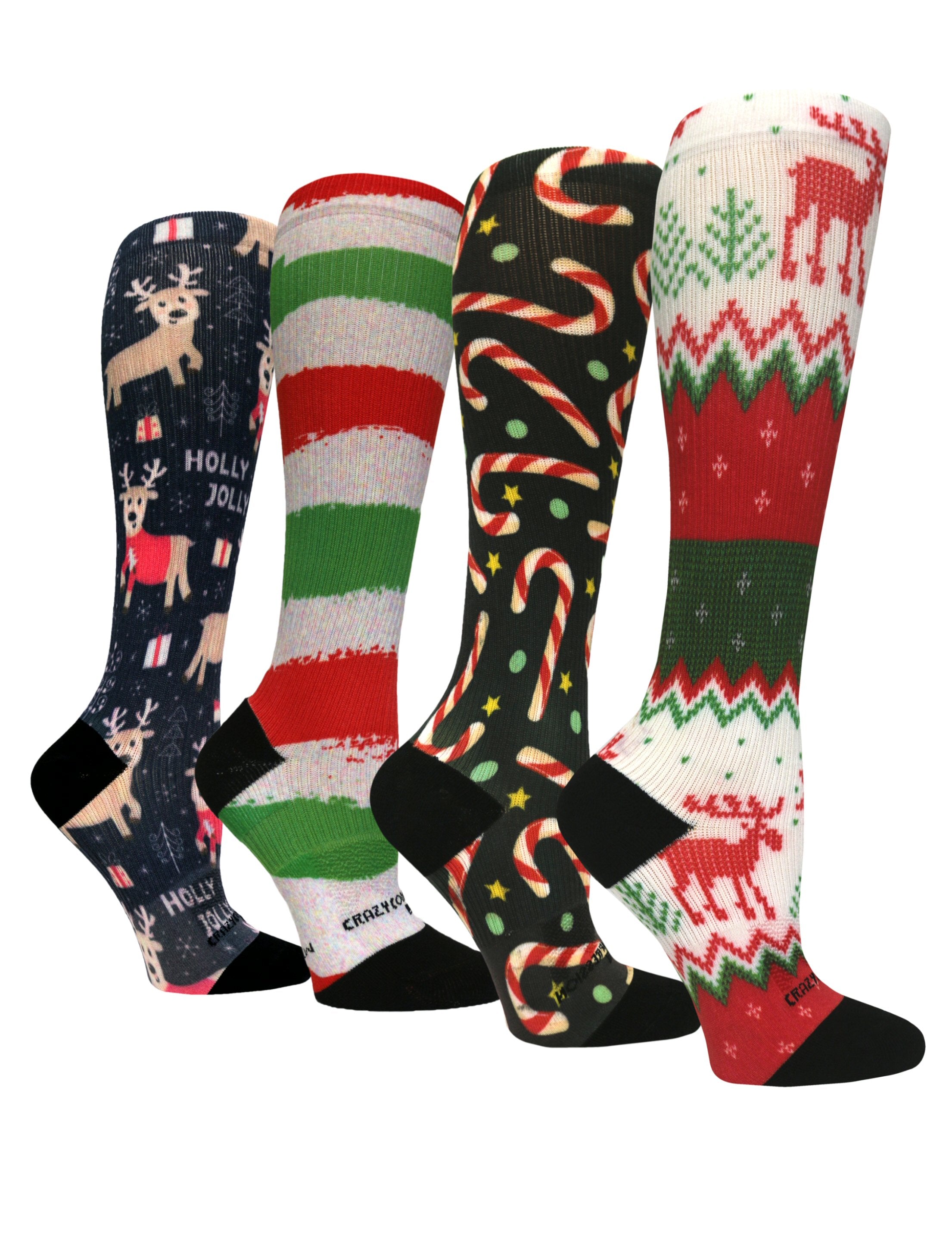 4 Pairs Christmas - (Standard & Extra Wide)