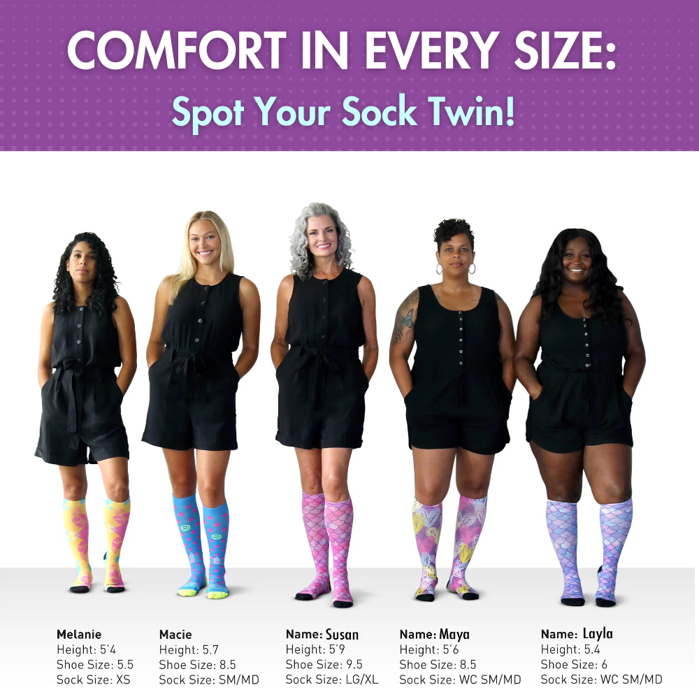 360 Baby Girl OTC Compression Socks (Standard & Extra Wide)