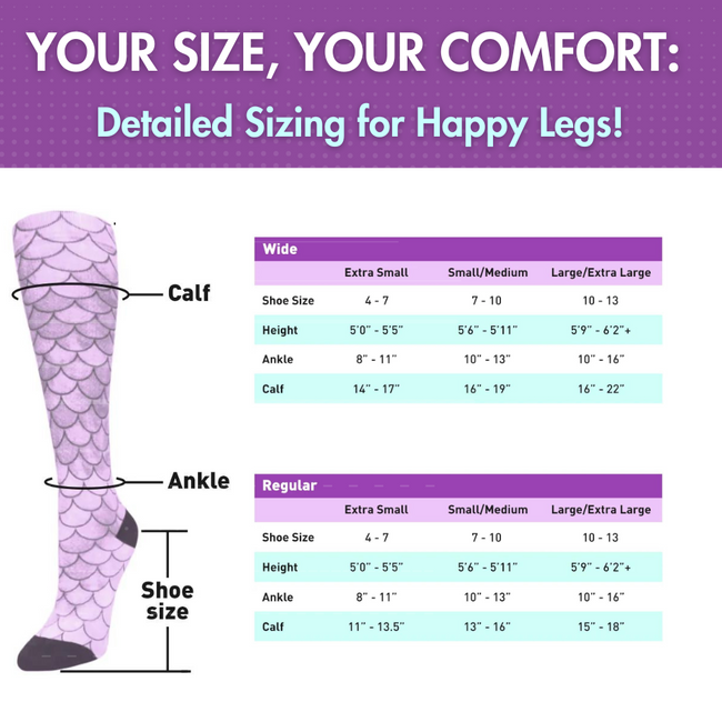 Calcetines de compresión de venta libre 360 ​​Spring Stripes (estándar y extra anchos) 