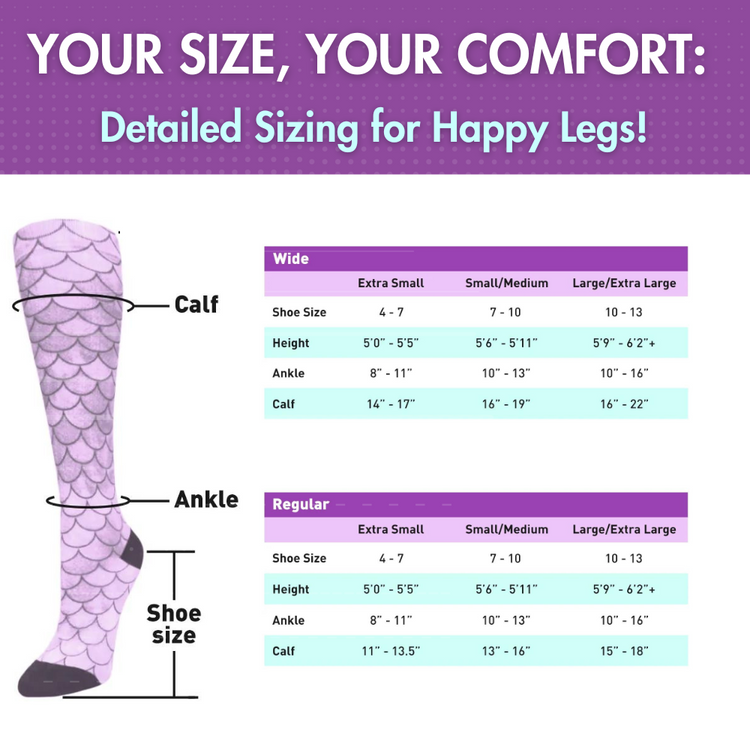 Calcetines de compresión de venta libre 360 ​​Spring Stripes (estándar y extra anchos) 
