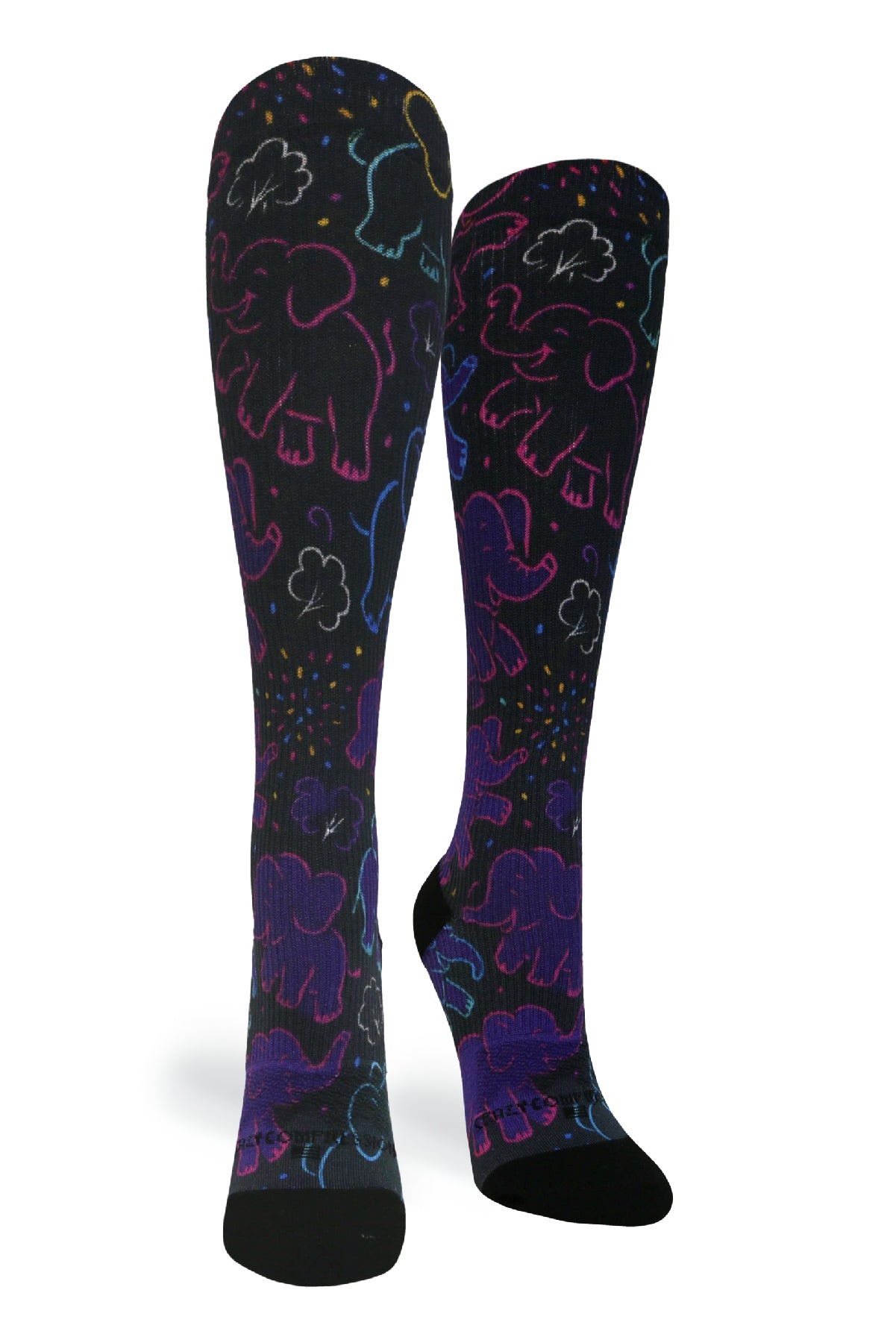 chiiiibag Lib Loose sox 　ソックス　ブラック　パープル 360 Bunny Trail | Crazy Compression