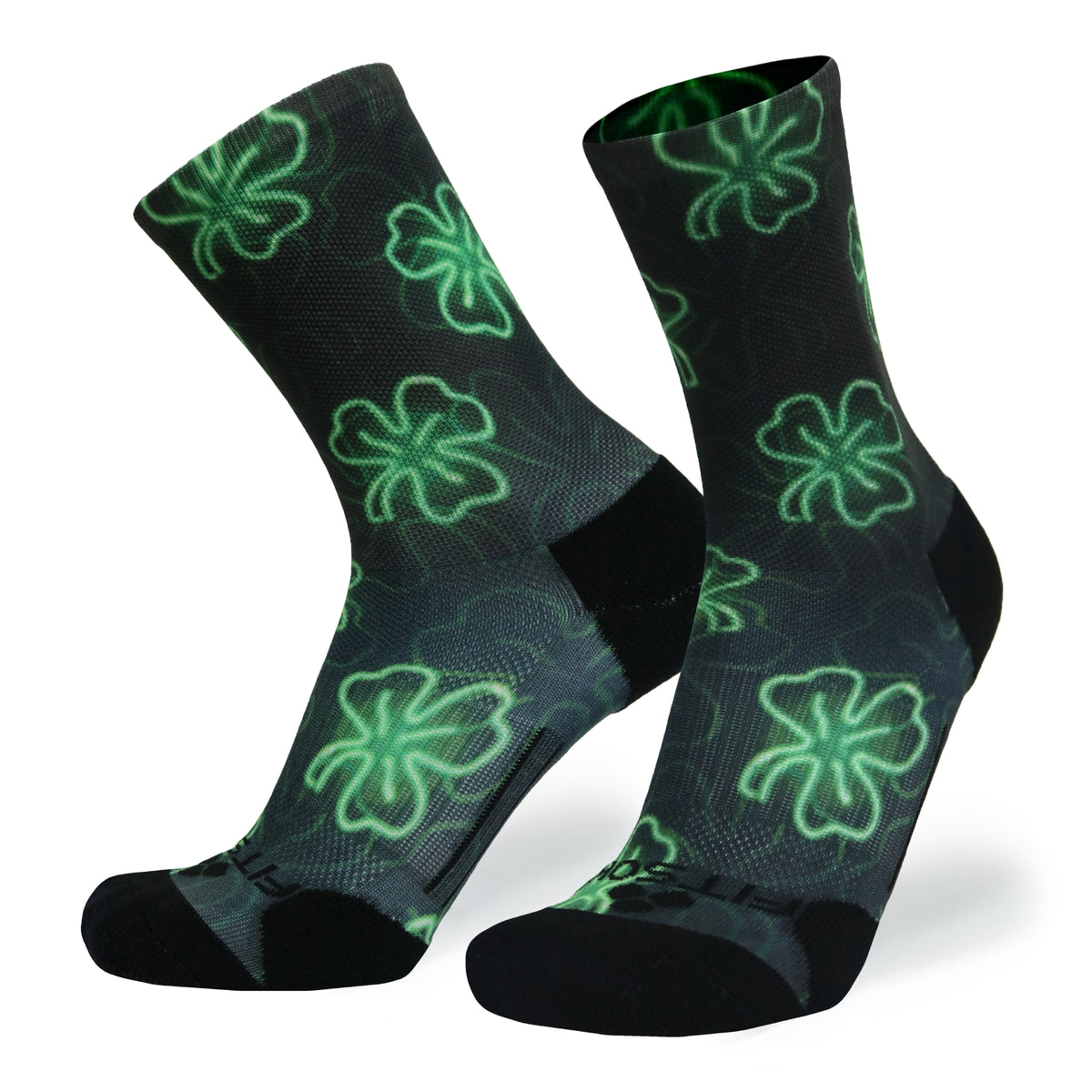 360 Fitsok Crew Glow Clover Crazy Compression