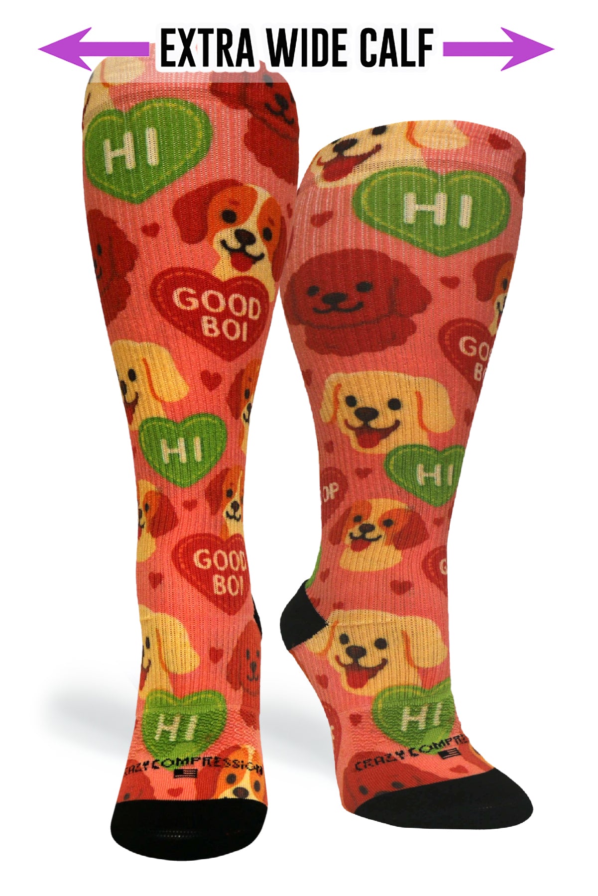 Medias de compresión OTC 360 Space Kitty (estándar y extra anchas) 