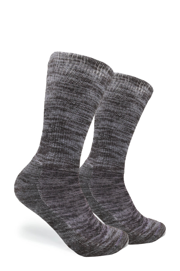 Cozy Comfort Relax Fit Grey Heather 4 Pairs Crew Socks