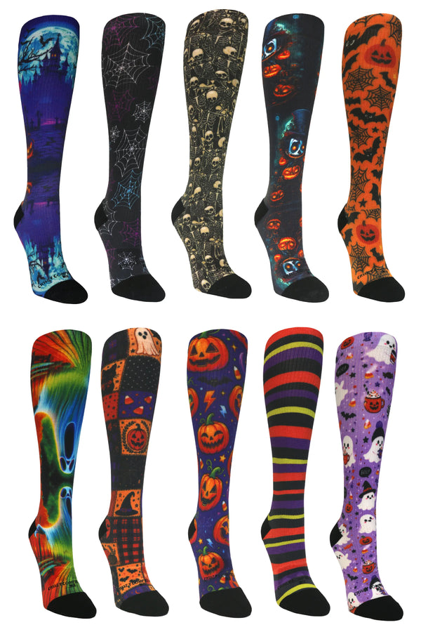 10 Pairs Spooky Bundle - (Standard & Extra Wide)