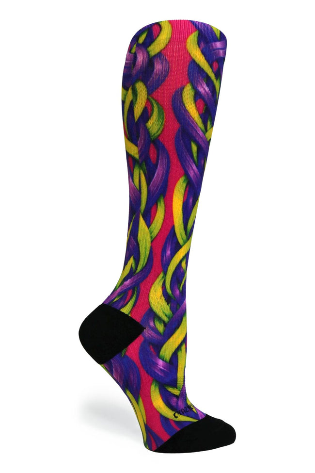 Medias de compresión de venta libre 360 ​​Spring Stripes (estándar y extra anchas) 