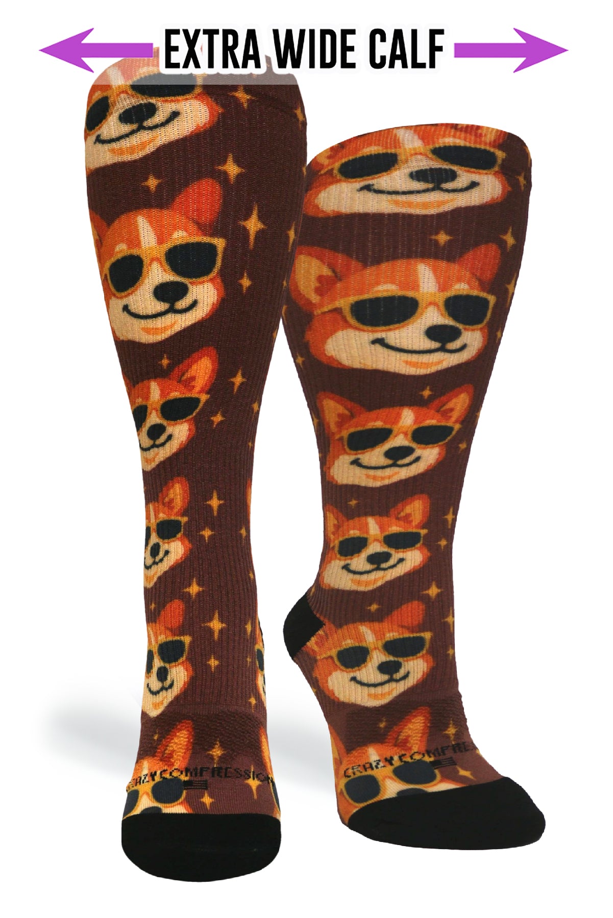 Medias de compresión OTC 360 Space Kitty (estándar y extra anchas) 