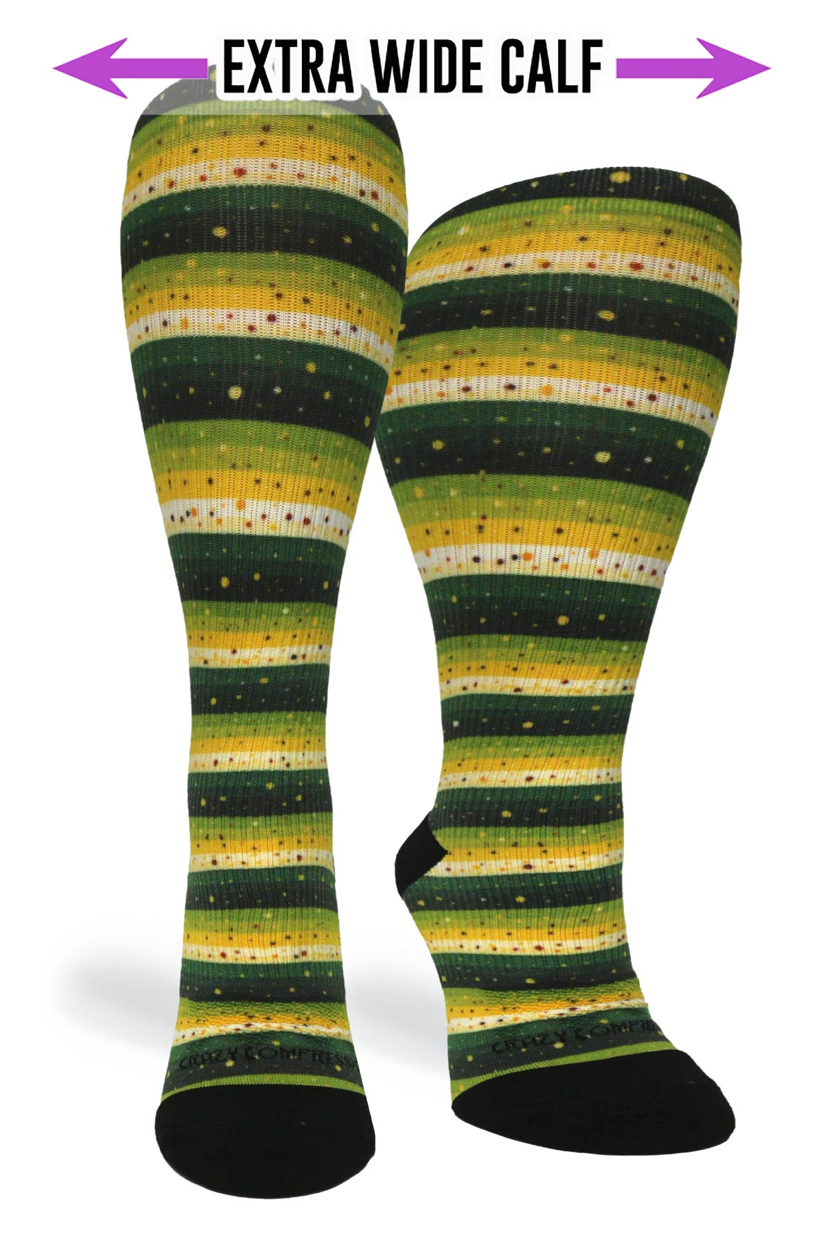 Medias de compresión de venta libre 360 ​​Irish Fun (estándar y extra anchas) 