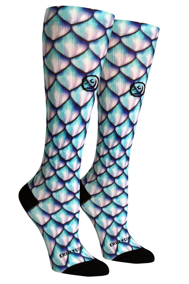 360 Mermaid 3D Aqua OTC Compression Socks (Standard & Extra Wide)