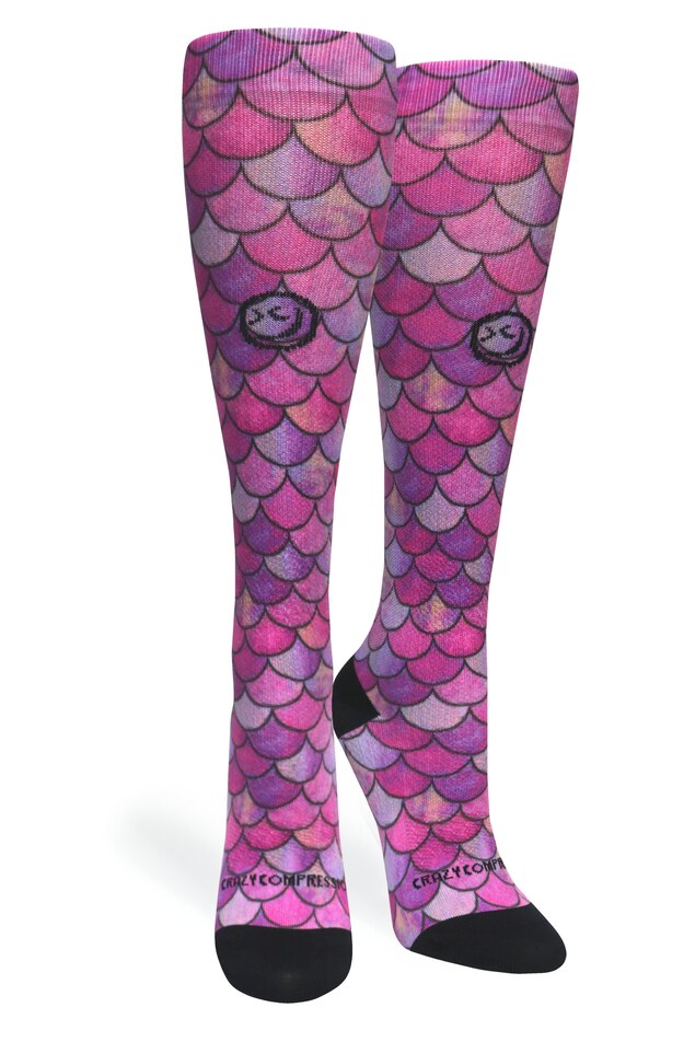360 Mermaid Pink OTC Compression Socks (Standard & Extra Wide)