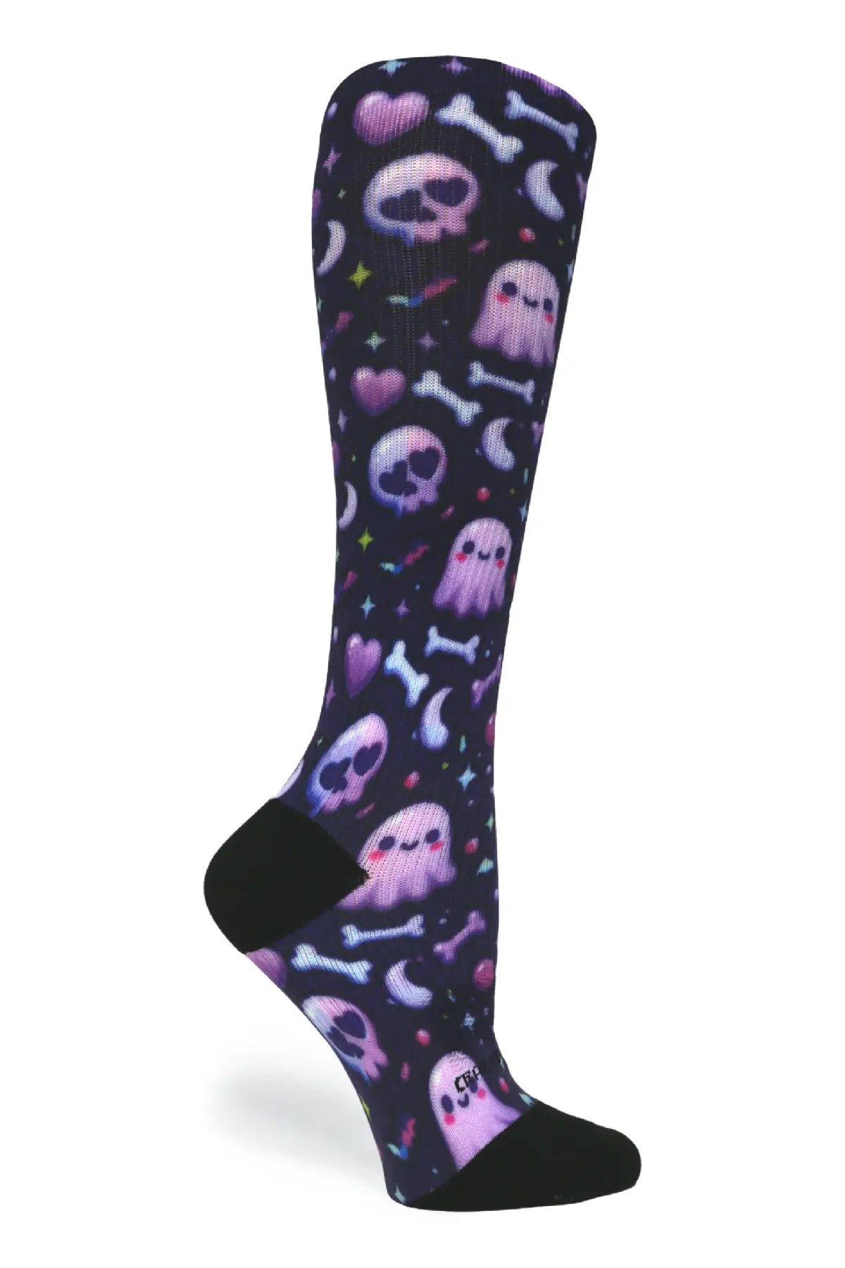 Medias de compresión de venta libre 360 ​​Dark Skulls (estándar y extra anchas) 