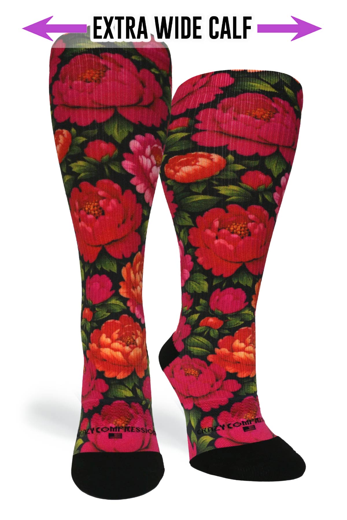 Medias de compresión de venta libre 360 ​​Spring Stripes (estándar y extra anchas) 