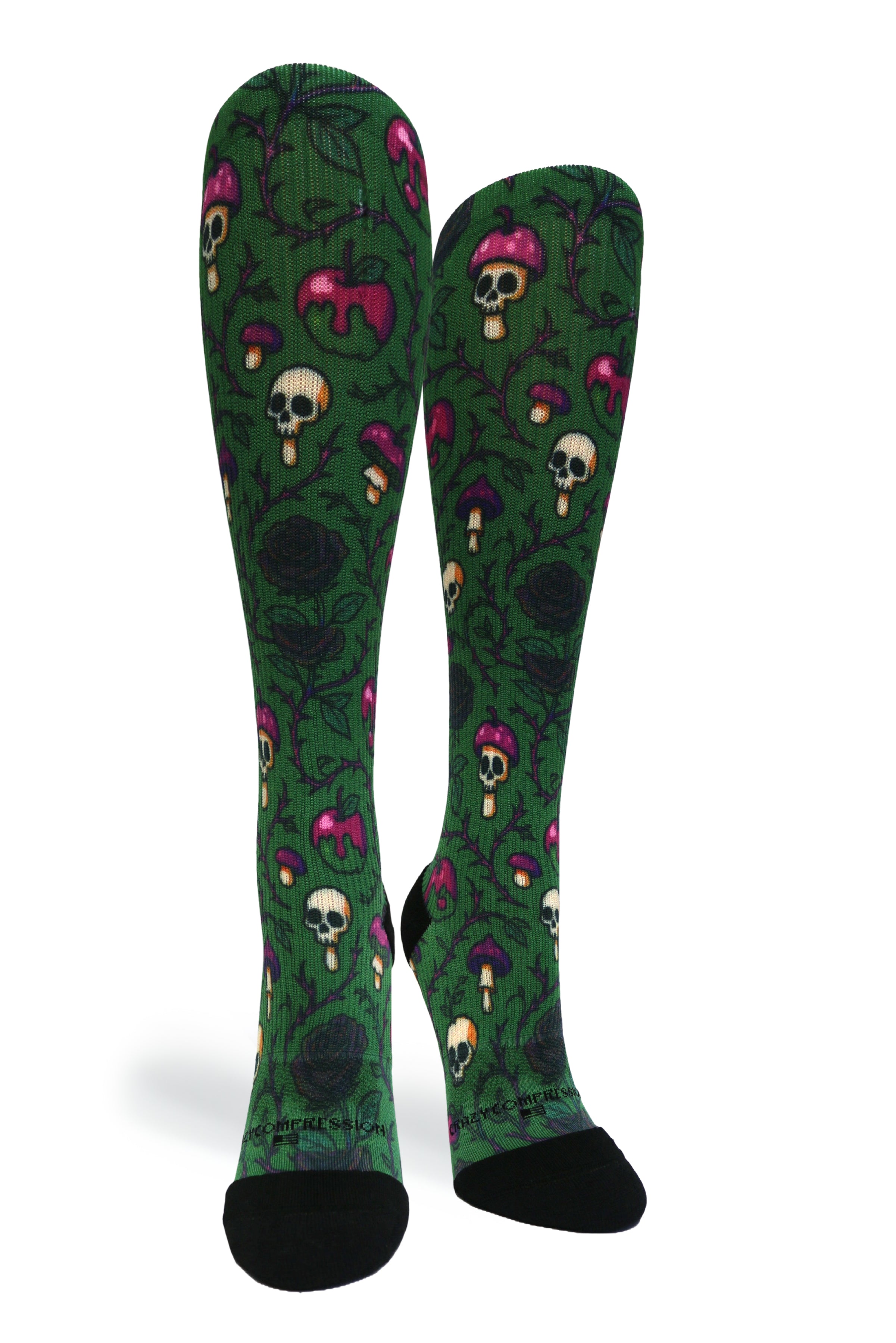Medias de compresión de venta libre 360 ​​Dark Skulls (estándar y extra anchas) 