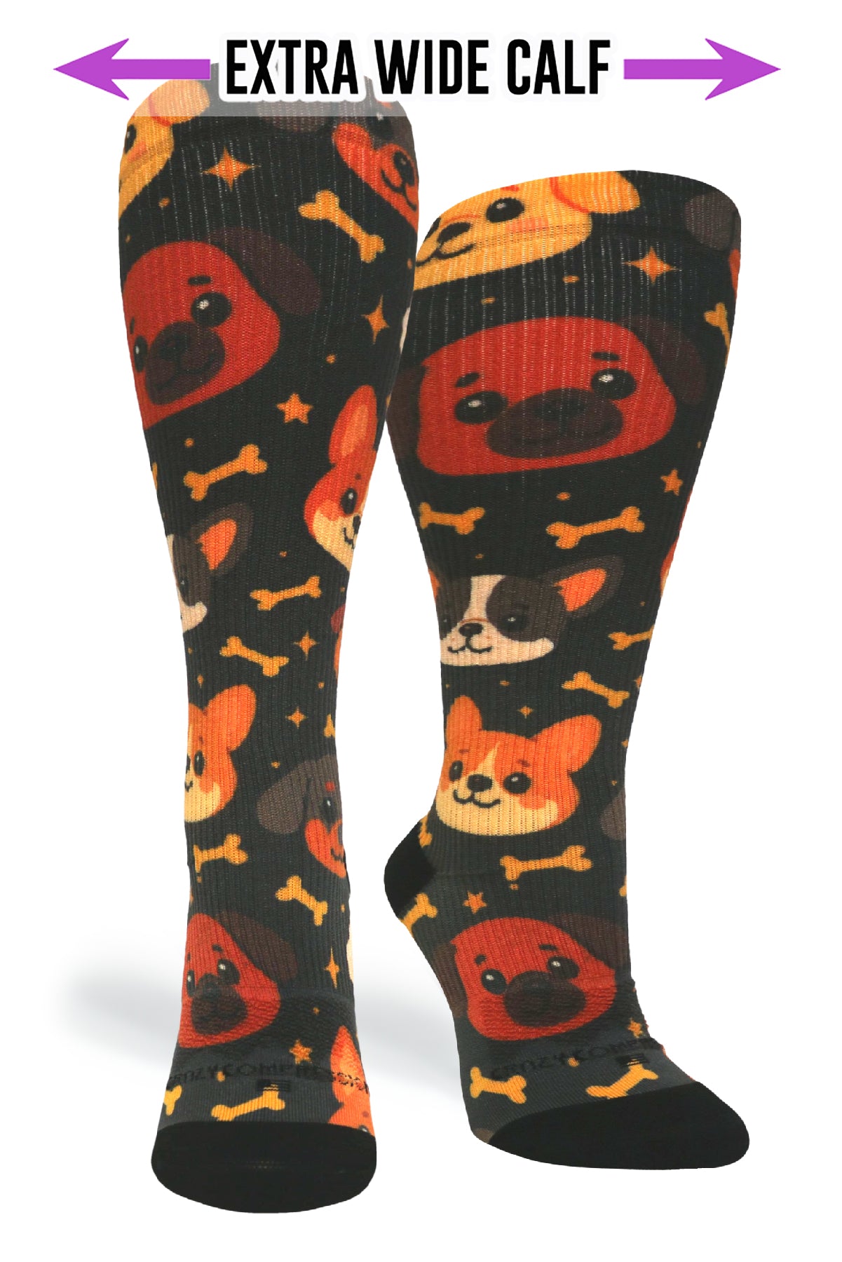 Medias de compresión OTC 360 Space Kitty (estándar y extra anchas) 