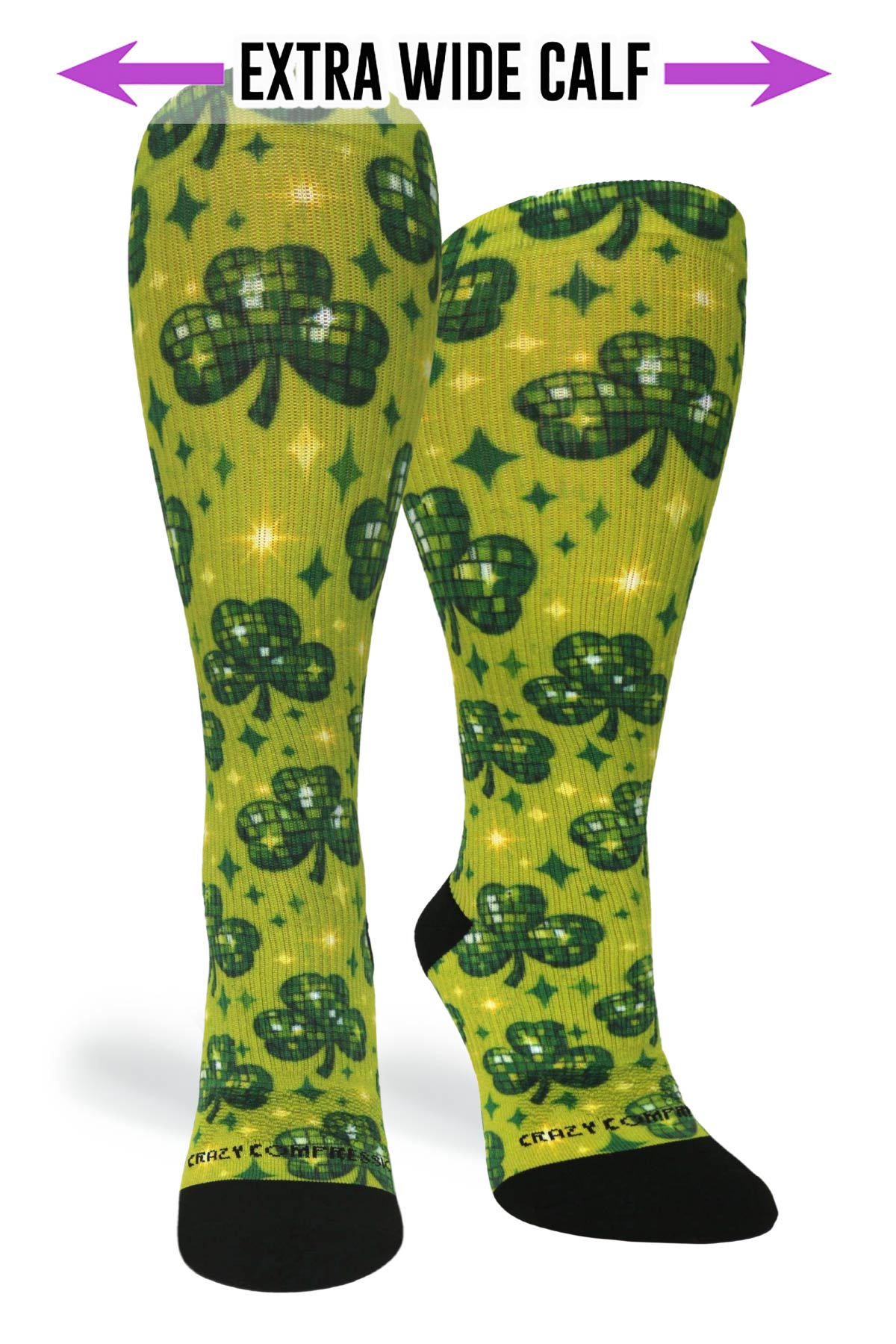 Medias de compresión de venta libre 360 ​​Irish Fun (estándar y extra anchas) 