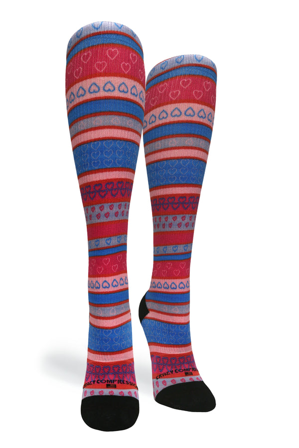 Striped Hearts - (Standard & Extra Wide)