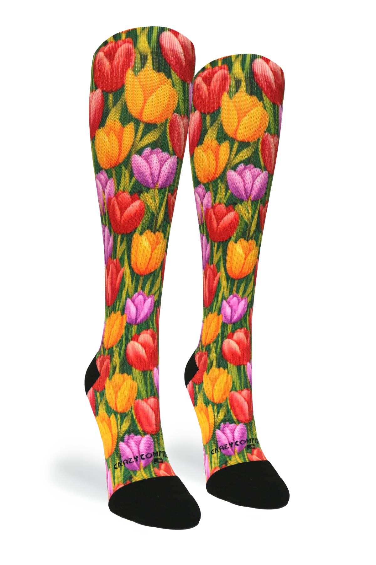 Medias de compresión de venta libre 360 ​​Spring Stripes (estándar y extra anchas) 