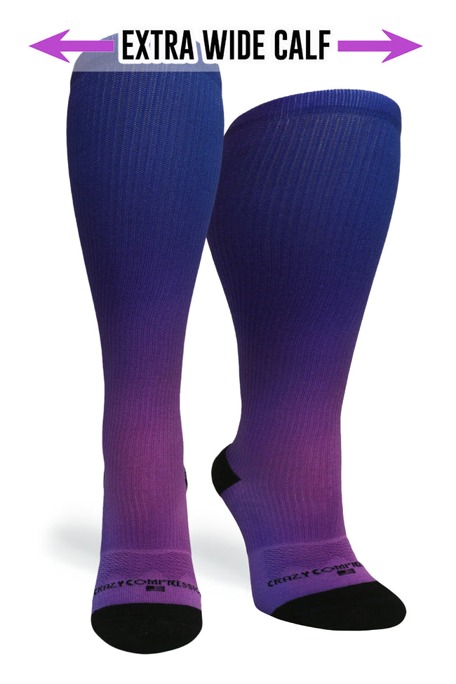 Medias de compresión de venta libre 360 ​​Spring Stripes (estándar y extra anchas) 