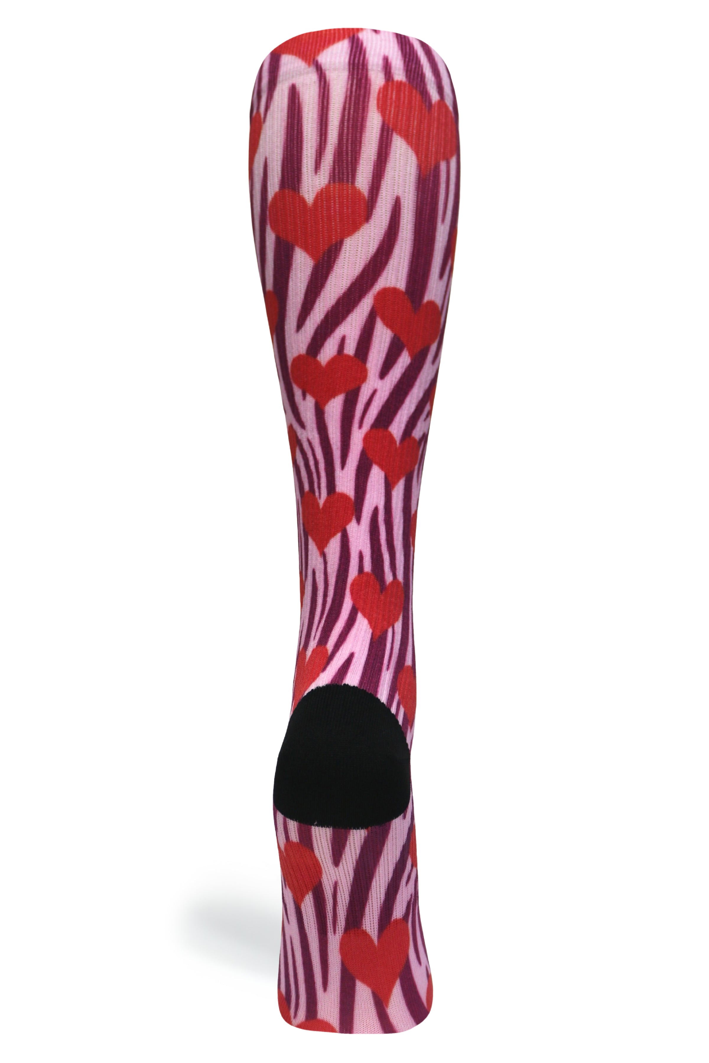 360 Zebra Hearts OTC Compression Socks (Standard & Extra Wide)