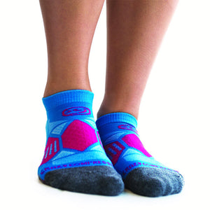 Aqua & Pink Runners - Elite Running Socks | Crazy Compression