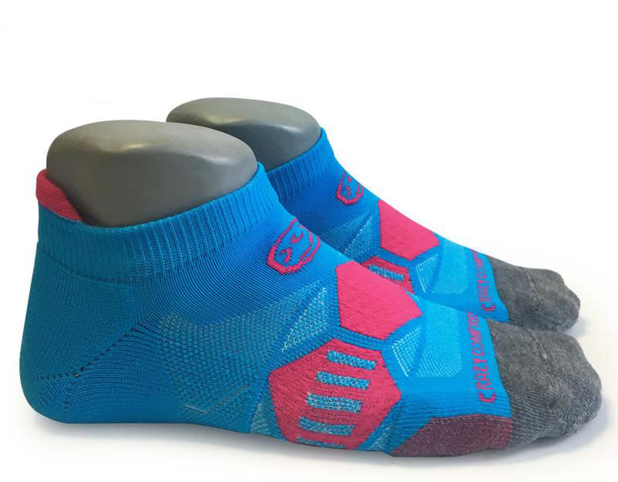 Aqua & Pink Runners - Elite Running Socks