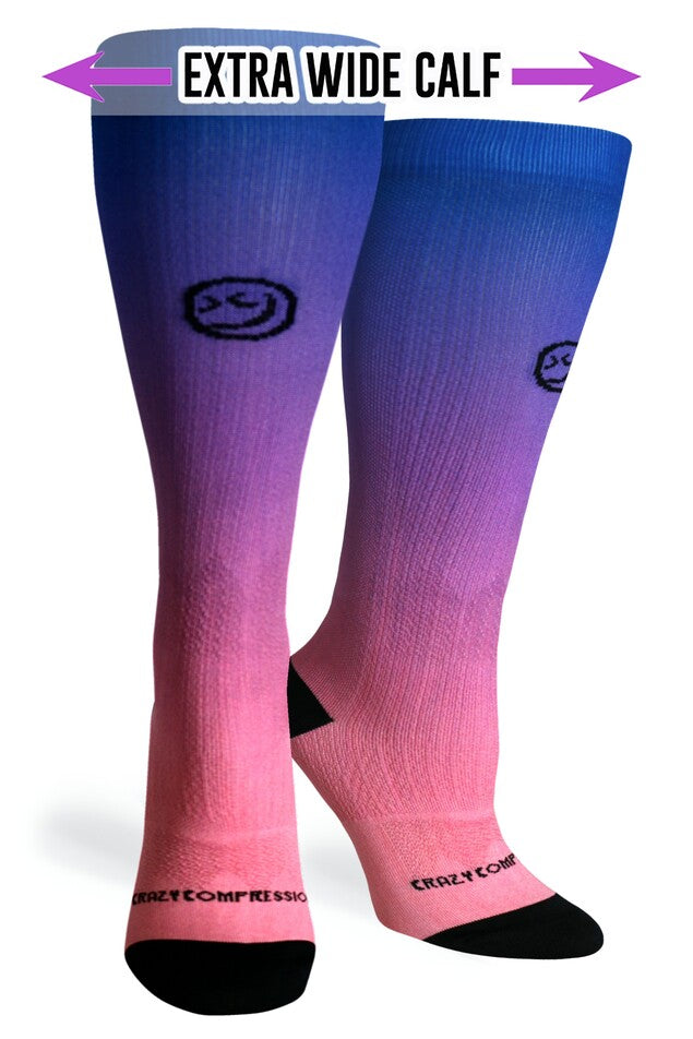 360 Ombre BluePink (EXTRA WIDE CALF)