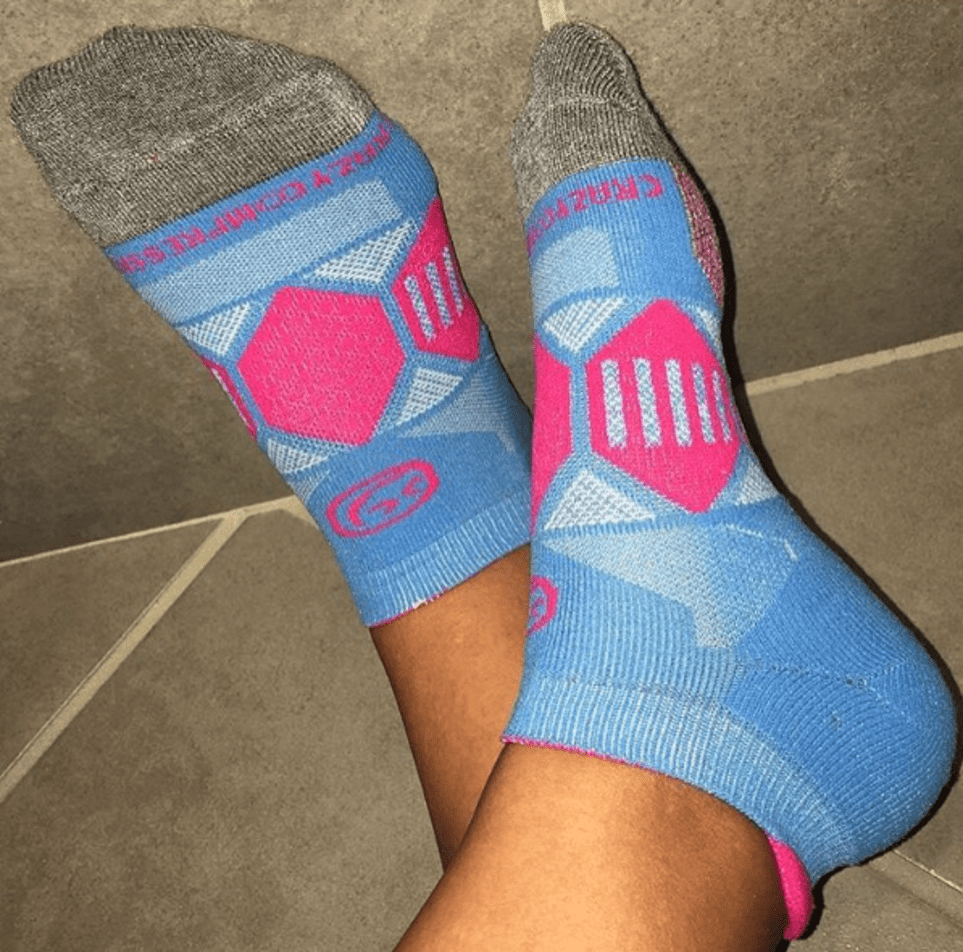 Aqua & Pink Runners - Elite Running Socks