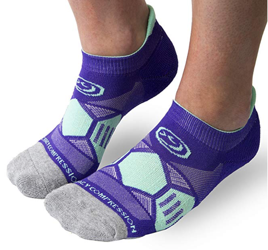 Purple & Mint Runners - Elite Compression Running Socks - CrazyCompression.com