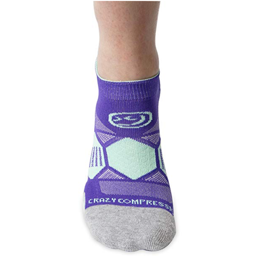 Purple & Mint Runners - Elite Compression Running Socks - CrazyCompression.com